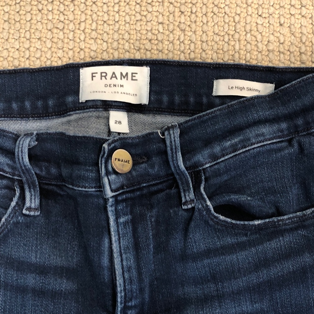 Frame Denim Dark Blue Skinny Jeans